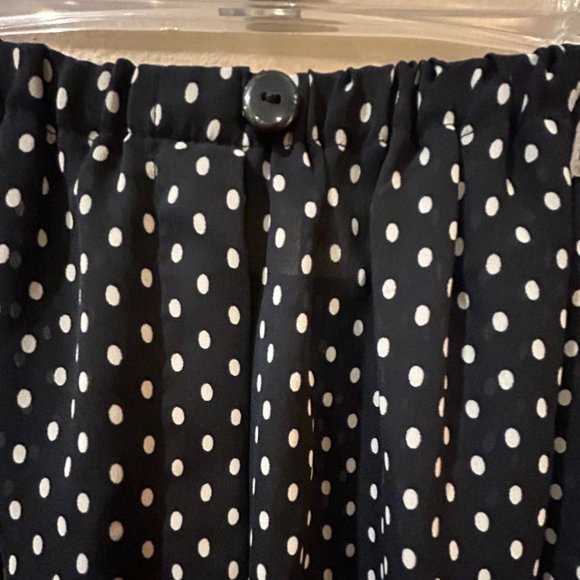 Blue and White PokaDot Flowy Pants - Picture 2 of 8